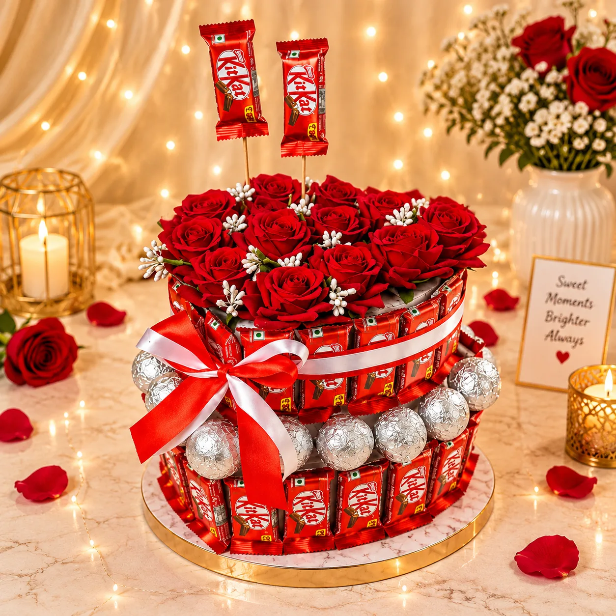 2 tire Heart Chocolate Tower