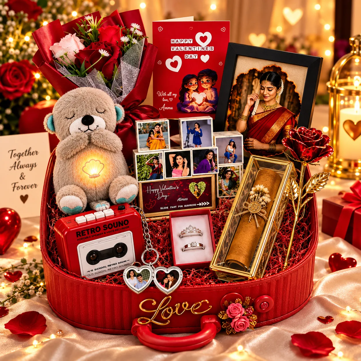 Valentine Suitcase Hamper